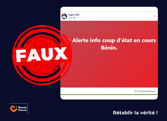 Faux, il n&rsquo;y pas eu de coup d&rsquo;Etat au Bénin 